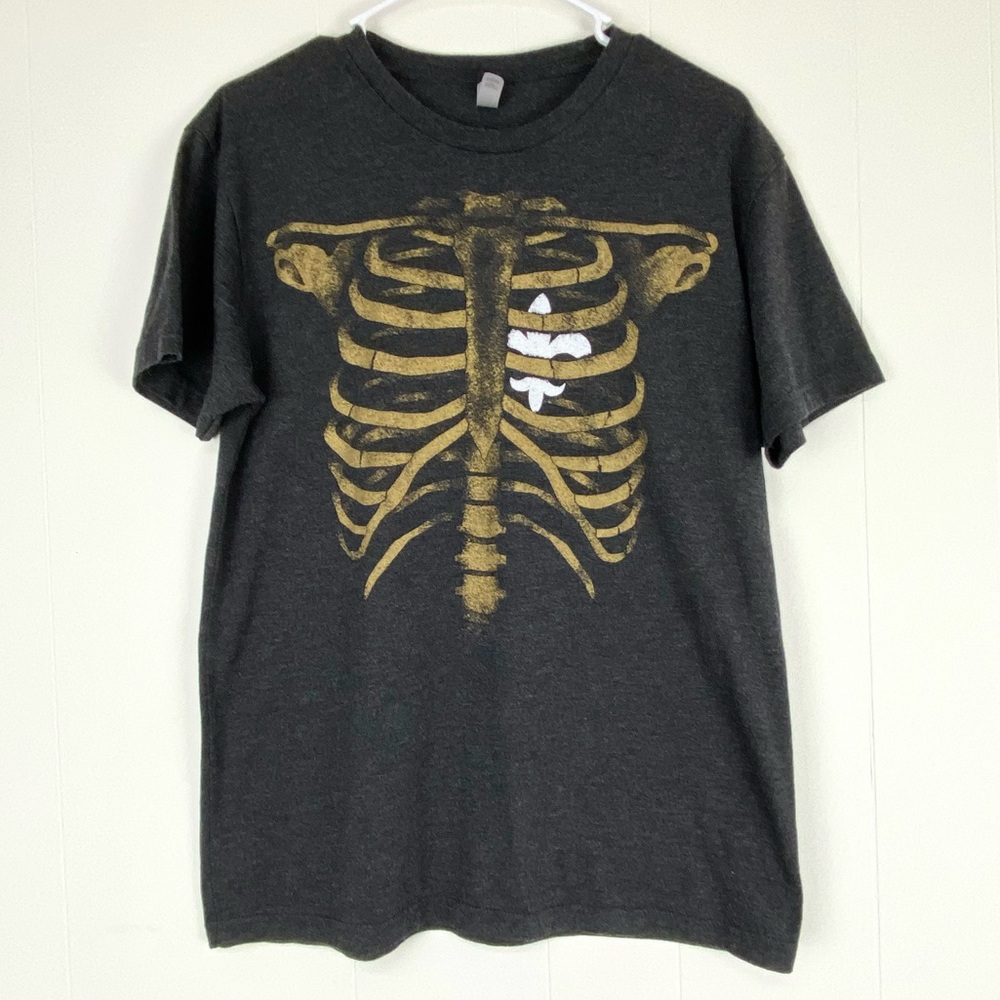 New Orleans Saints Fleur-de-lis Heart T-shirt Next Level M Super Soft! - Picture 2 of 5